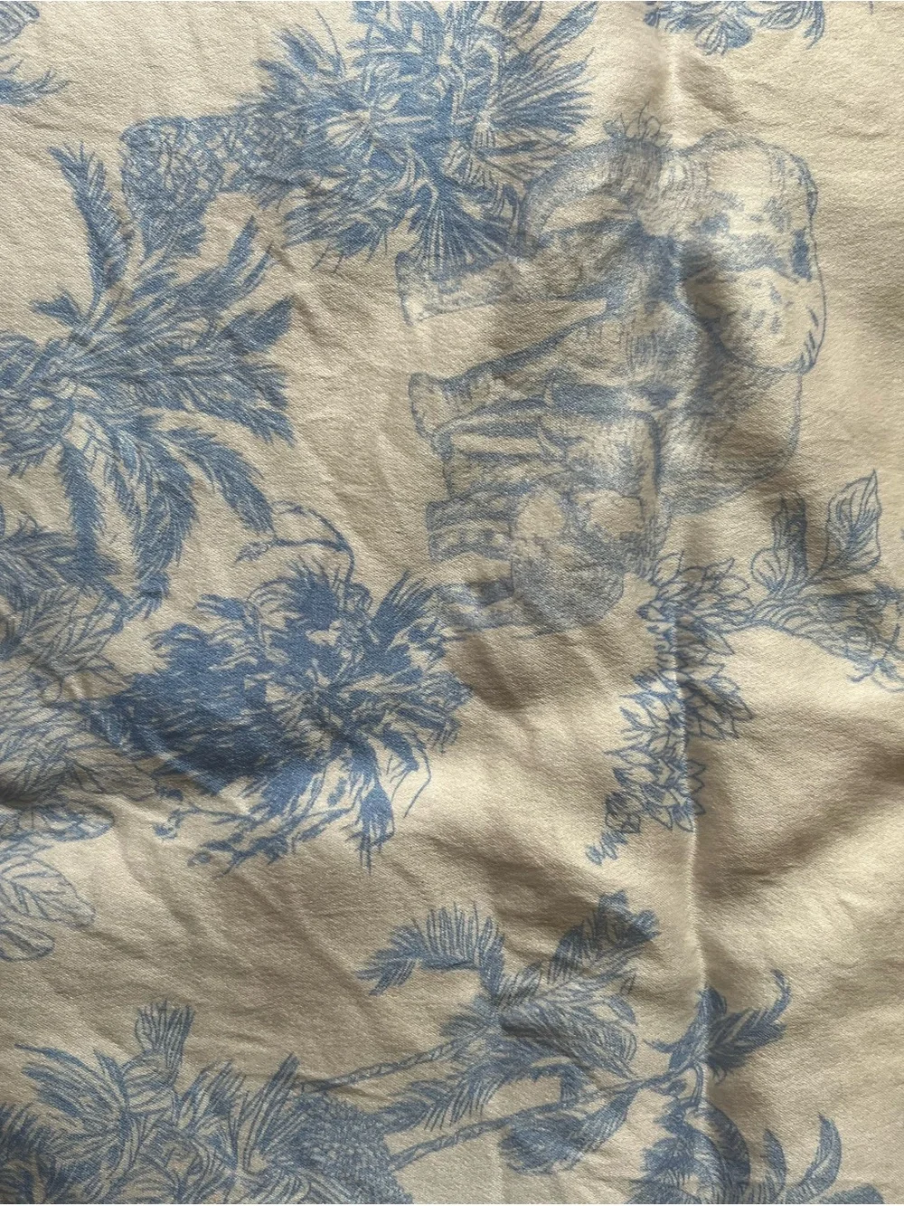 Silk La Terra Blue Toile Pillowcase - Envelope Closure